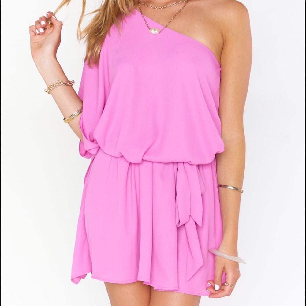 Show Me Your Mumu XL Pink one shoulder dress